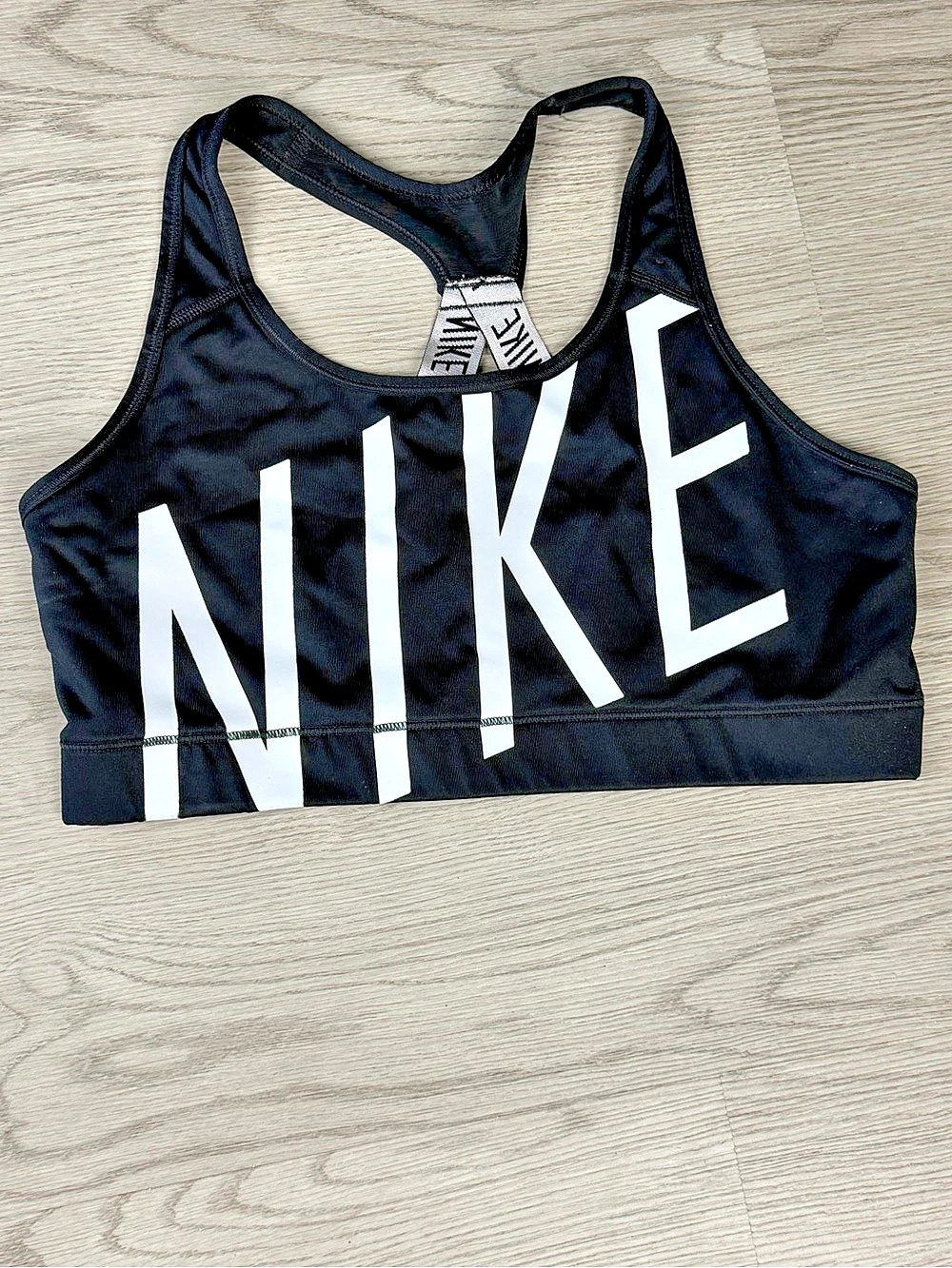 Nike Color Block Sports Bra in Black & White Size Medium